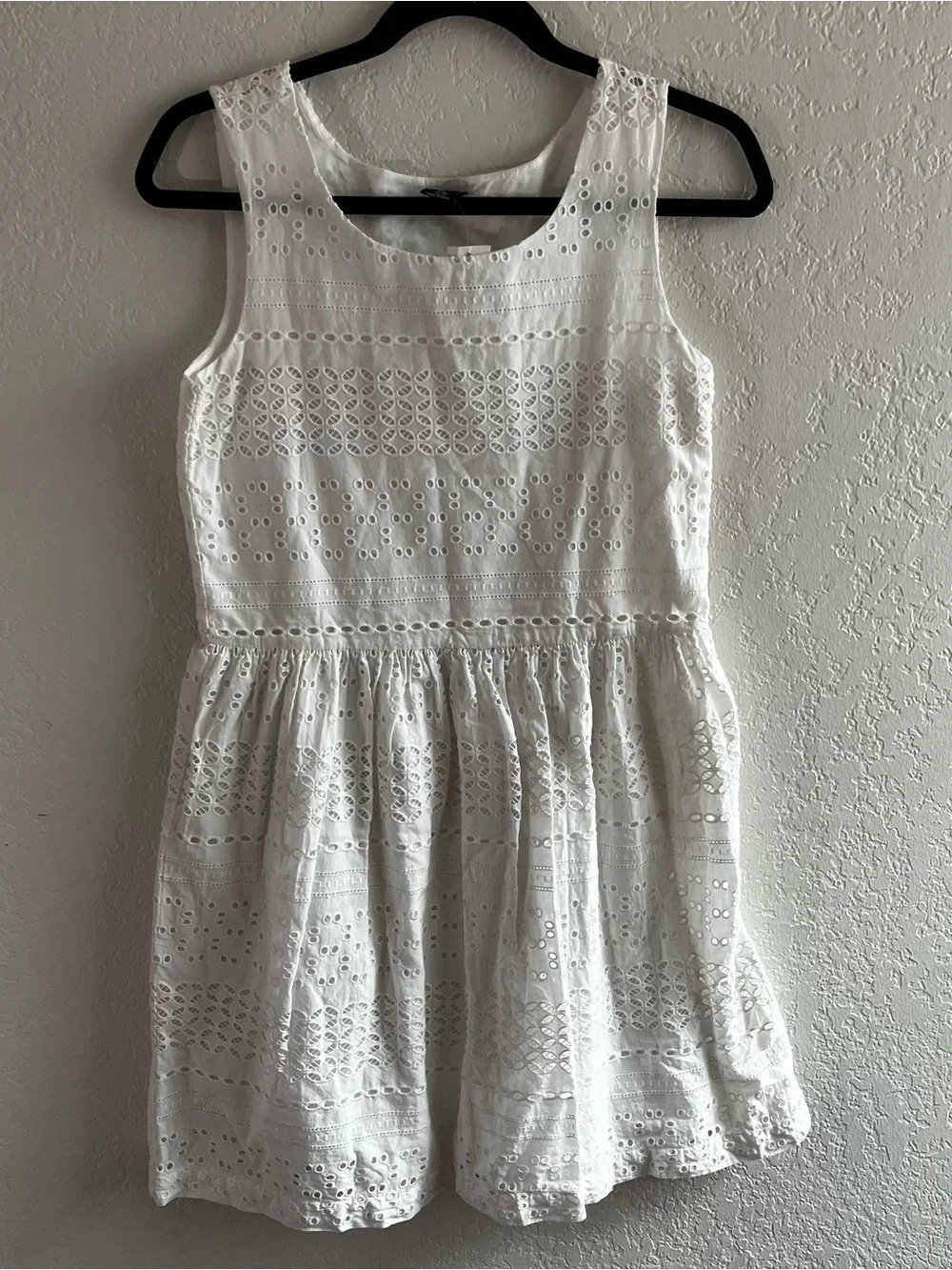 Gap White Eyelet Sleeveless Dress Girls Sz XXL 16 NWT